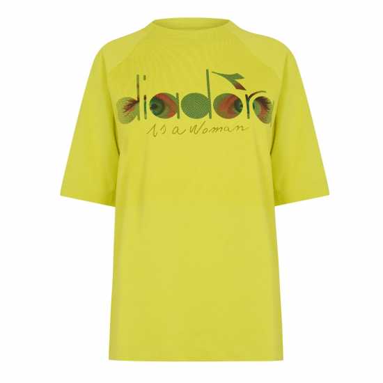 Diadora Тениска Flowers Short Sleeve T Shirt Womens Yellow Diadora Diadora Flowers Short Sleeve T Shirt Womens Yellow