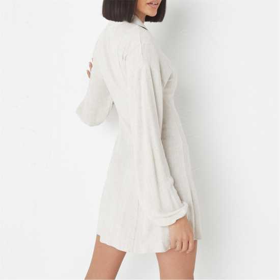 Рокля-Риза Missguided Linen Look Shirt Dress  Дамски поли и рокли