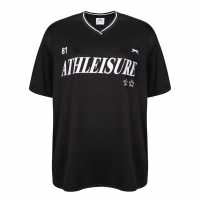 Slazenger Oversized Football Tee Womens Черно Дамски тениски с яка