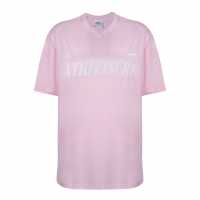 Slazenger Oversized Football Tee Womens Розово Дамски тениски с яка