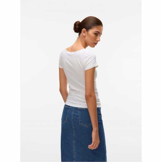 Vero Moda Vm Sft U-Neck Tee Ld62 Bright White Vero Moda Vm Sft U-Neck Tee Ld62 Bright White