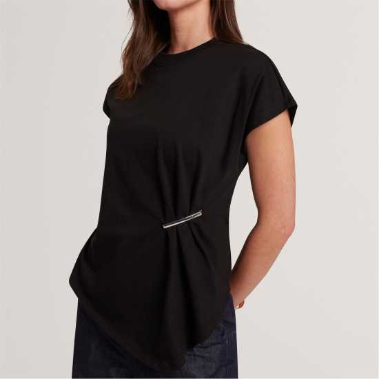 Ted Baker Women's Metal Trim T-Shirt Black Ted Baker Women's Metal Trim T-Shirt Black