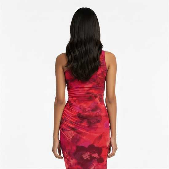 I Saw It First Printed Mesh Maxi Dress Mutli 