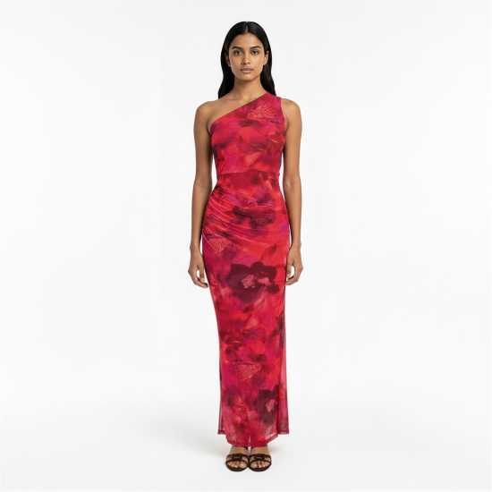 I Saw It First Printed Mesh Maxi Dress Mutli 