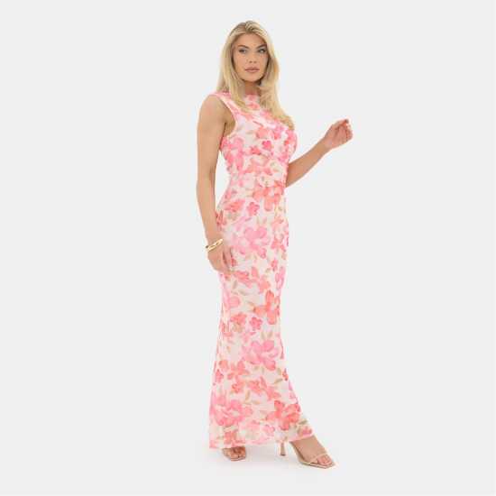 I Saw It First Printed Mesh Maxi Dress Mutli I Saw It First Printed Mesh Maxi Dress Mutli