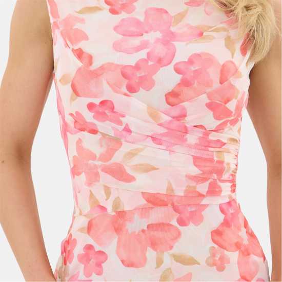 I Saw It First Printed Mesh Maxi Dress Mutli I Saw It First Printed Mesh Maxi Dress Mutli