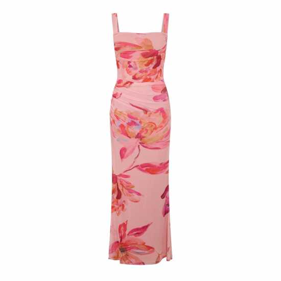 I Saw It First Printed Mesh Maxi Dress Mutli 