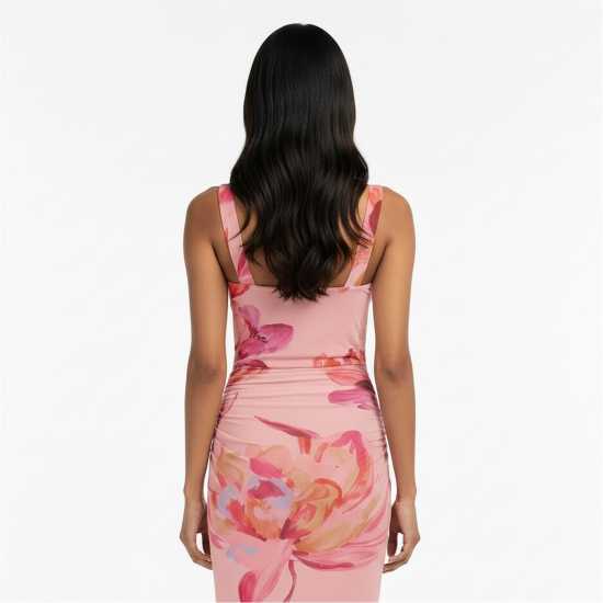 I Saw It First Printed Mesh Maxi Dress Mutli 