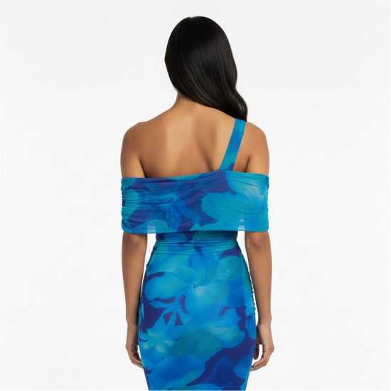 I Saw It First Printed Mesh Maxi Dress Mutli 