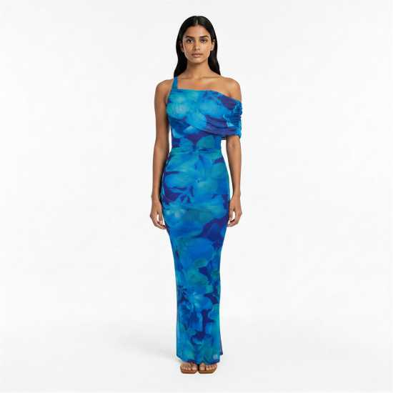 I Saw It First Printed Mesh Maxi Dress Mutli 