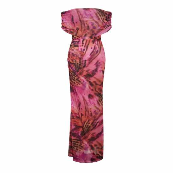 I Saw It First Printed Mesh Maxi Dress Mutli 