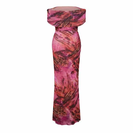 I Saw It First Printed Mesh Maxi Dress Mutli 