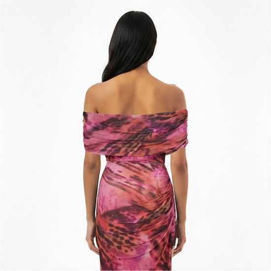 I Saw It First Printed Mesh Maxi Dress Mutli 