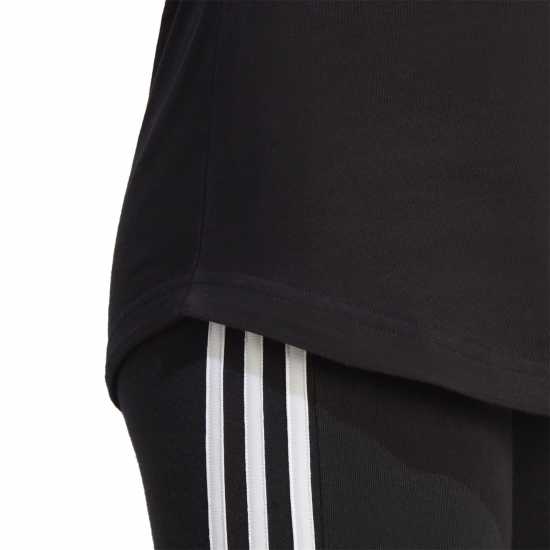 Adidas Womens Essentials Linear Loose Tank Top Черно/Бяло Дамски тениски с яка