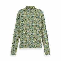 Scotch And Soda Printed Mock Top  