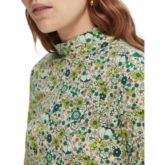 Scotch And Soda Printed Mock Top  