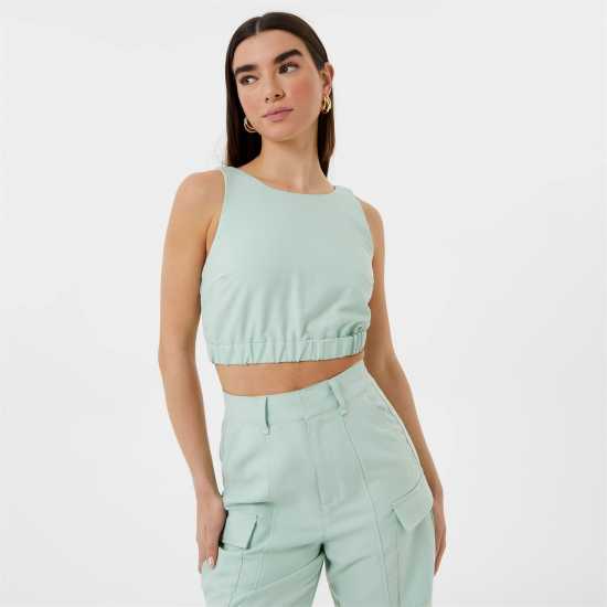 Jack Wills Ruched Back Detail Top Mint - Дамско бельо