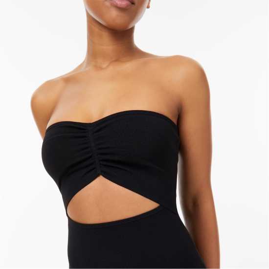 Jack Wills Knitted Bandeau Dress Черно Дамски пуловери и жилетки