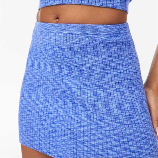 Space Dye Knit Rib Mini Skirt