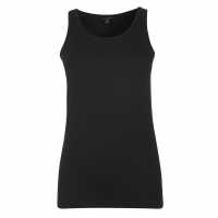 Miso Дамски Потник Tank Vest Ladies Black Дамски тениски с яка