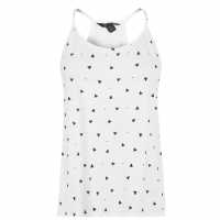 Дамски Потник Miso Print Halter Vest Ladies White Heart Дамски тениски и фланелки