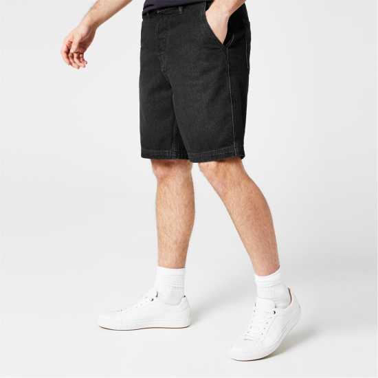 French Connection Дънкови Къси Панталони Black Denim Shorts Mens  Мъжки къси панталони