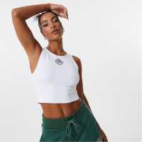 Slazenger X Sofia Richie Racer Vest Womens Бяло Дамски тениски с яка
