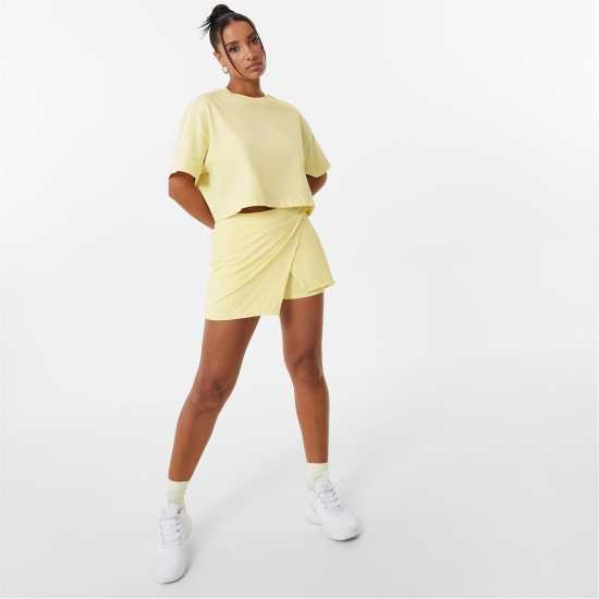 Slazenger X Sofia Richie Stripe T-Shirt Womens Yellow Дамско облекло плюс размер