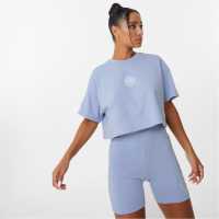 Slazenger X Sofia Richie Stripe T-Shirt Womens Blue Дамско облекло плюс размер