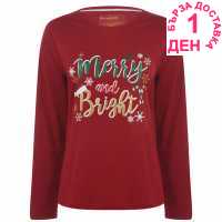 The Spirit Of Christmas Novelty Tee Lds94 Red Коледни пуловери