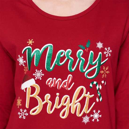 The Spirit Of Christmas Novelty Tee Lds94 Red Коледни пуловери