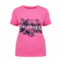 Lee Cooper Дамска Тениска Classic T Shirt Ladies Pink Дамски тениски и фланелки