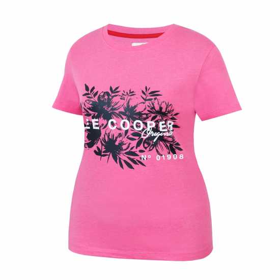 Lee Cooper Дамска Тениска Classic T Shirt Ladies Pink Дамски тениски и фланелки