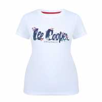 Lee Cooper Дамска Тениска Classic T Shirt Ladies White Дамски тениски и фланелки