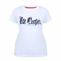 Lee Cooper Дамска Тениска Cooper Classic T Shirt Ladies Бяло Дамски тениски и фланелки