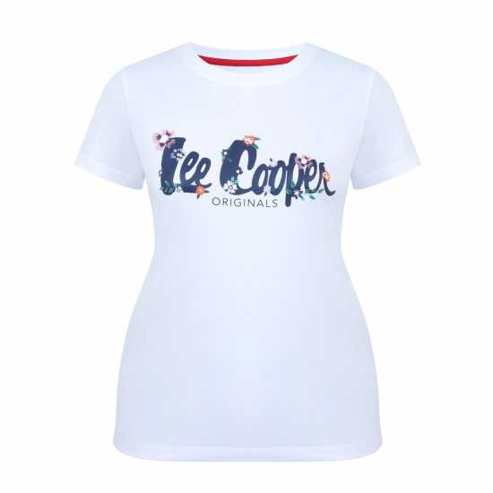 Lee Cooper Дамска Тениска Cooper Classic T Shirt Ladies Бяло Дамски тениски и фланелки