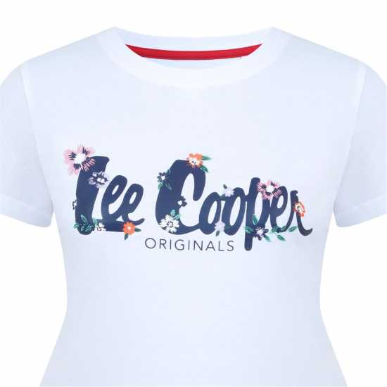 Lee Cooper Дамска Тениска Classic T Shirt Ladies White Дамски тениски и фланелки