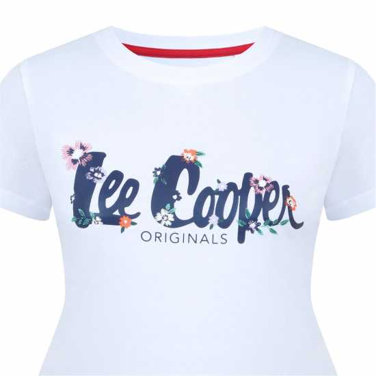 Lee Cooper Дамска Тениска Cooper Classic T Shirt Ladies Бяло Дамски тениски и фланелки