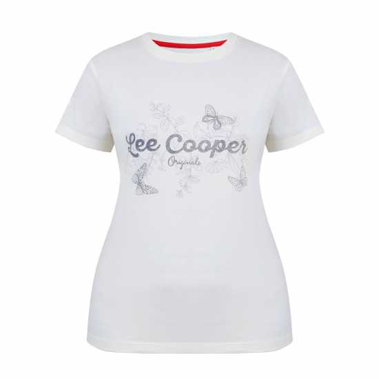 Дамски тениски и фланелки Lee Cooper Дамска Тениска Classic T Shirt Ladies Крем Lee Cooper Дамска Тениска Classic T Shirt Ladies Крем Дамски тениски и фланелки