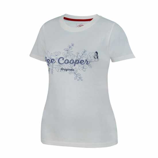 Lee Cooper Дамска Тениска Classic T Shirt Ladies Cream - Дамски тениски и фланелки