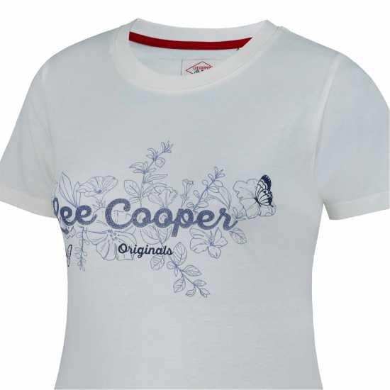 Lee Cooper Дамска Тениска Classic T Shirt Ladies Cream Дамски тениски и фланелки