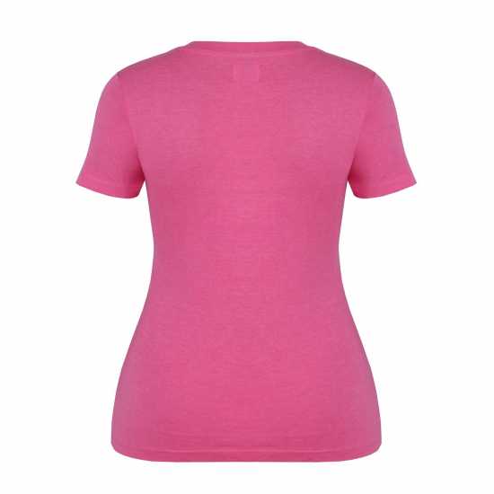 Lee Cooper Дамска Тениска Classic T Shirt Ladies Pink Marl - Дамски тениски и фланелки