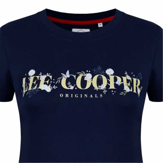 Lee Cooper Дамска Тениска Classic T Shirt Ladies Navy Auth Дамски тениски и фланелки