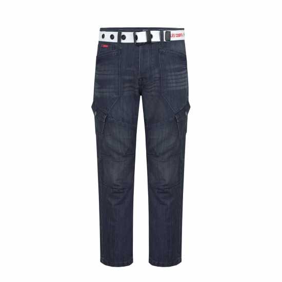 Мъжки дънки Lee Cooper Карго Джинси Мъжки Belted Cargo Jeans Mens Черно II Lee Cooper Карго Джинси Мъжки Belted Cargo Jeans Mens Черно II Мъжки дънки