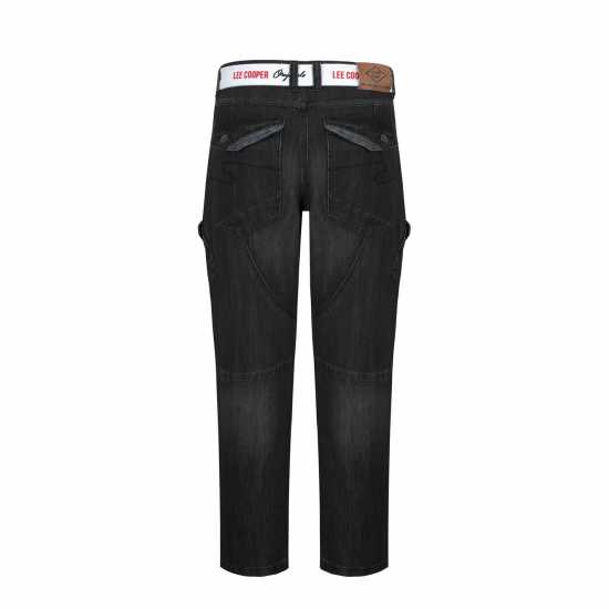 Мъжки дънки Lee Cooper Карго Джинси Мъжки Belted Cargo Jeans Mens Черно II Lee Cooper Карго Джинси Мъжки Belted Cargo Jeans Mens Черно II Мъжки дънки