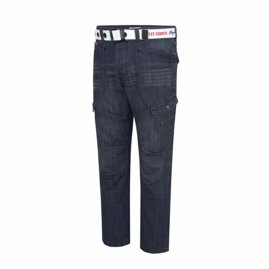Мъжки дънки Lee Cooper Карго Джинси Мъжки Belted Cargo Jeans Mens Черно II Lee Cooper Карго Джинси Мъжки Belted Cargo Jeans Mens Черно II Мъжки дънки