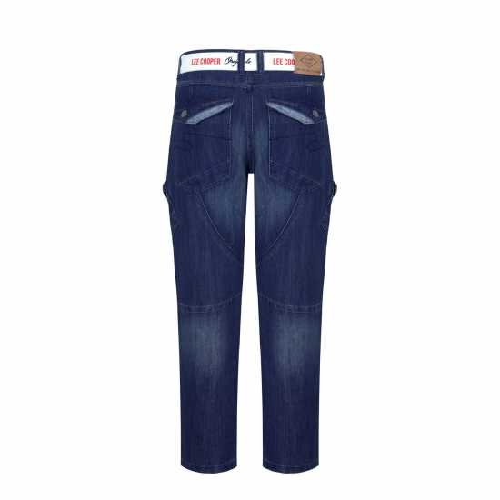 Lee Cooper Карго Джинси Мъжки Lc Belted Cargo Jeans Mens Тъмно перо Lee Cooper Карго Джинси Мъжки Lc Belted Cargo Jeans Mens Тъмно перо