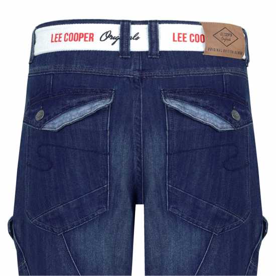 Lee Cooper Карго Джинси Мъжки Lc Belted Cargo Jeans Mens Тъмно перо Lee Cooper Карго Джинси Мъжки Lc Belted Cargo Jeans Mens Тъмно перо