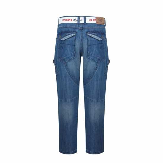 Lee Cooper Карго Джинси Мъжки Belted Cargo Jeans Mens Средно перо Мъжки дънки