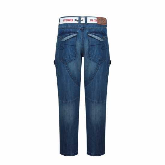 Lee Cooper Карго Джинси Мъжки Belted Cargo Jeans Mens Средно перо Мъжки дънки